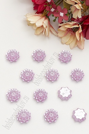 Полубусины пришив. &quot;Цветок&quot; 20 мм*400 гр (ВР-747) сиреневый