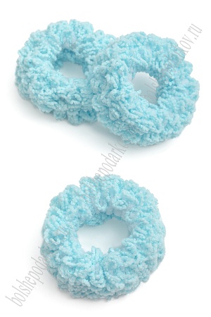 Резинки для волос светящиеся в темноте 5 см (5 шт) SF-7040, голубой №7