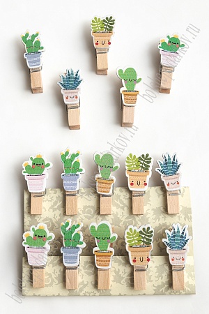Набор декоративных прищепок &quot;Кактусы&quot; (10 шт) SF-6137