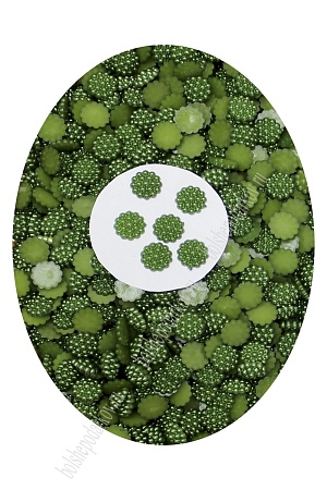 Полубусины декоративные &quot;Серединки&quot; 12 мм, SF-427 (50 гр) зеленый