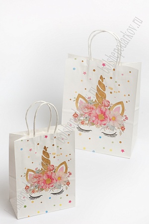 Пакет крафтовый с рисунком &quot;Единорог&quot; 15*21*8 см (12 шт) SF-7177, №2