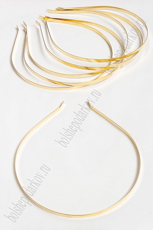 Ободки для волос металл 5 мм (50 шт) SF-1253, золото