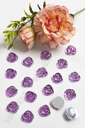 Стразы 13 мм &quot;Розочка&quot; (100 шт) SF-1616, фиолетовый №7