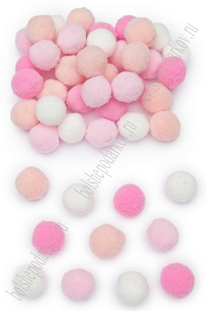 Помпоны Premium 2 см (100 шт) SF-3309, ассорти №6