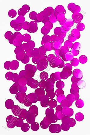 Пайетки круглые 12 мм (500 гр) SF-3067, фукси