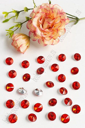 Стразы объемные 11 мм (100 шт) SF-390, красный