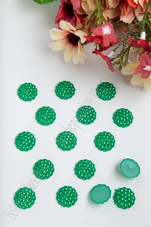 Полубусины декоративные &quot;Серединки&quot; 16 мм*400 гр (SF-428) зеленый №135