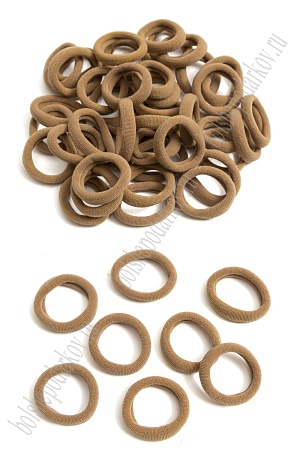 Резинки бесшовные для волос 3 см (100 шт) SF-5754, коричневый №4