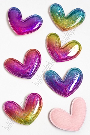 Патч голографик &quot;Сердце&quot; 4,5*5,5 см (10 шт) SF-2974, №10