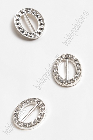 Пряжка со стразами (5 шт) 19*16 мм &quot;Овал&quot; SF-2045