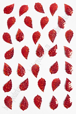 Пайетки &quot;Листик&quot; 25*14 мм*500 гр (SF-3064), красный