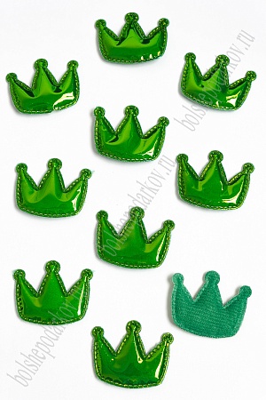 Патч глянец &quot;Корона&quot; 3,2*4 см (10 шт) SF-2972, зеленый