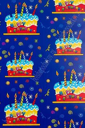 Пленка упаковочная &quot;С Днем Рождения&quot; 50*70 см (50 листов) SF-5572, №7