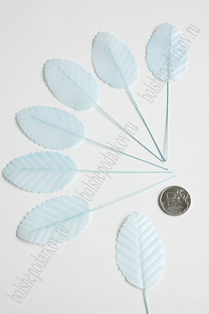 Листики декоративные на веточке (200 шт) SF-2281, голубой