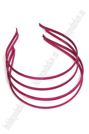 Ободки атласные 0,5 см, металл (20 шт) SF-1464, бордовый №33