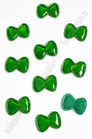 Патч глянец &quot;Бантик&quot; 3,5*2,5 см (10 шт) SF-2972, зеленый