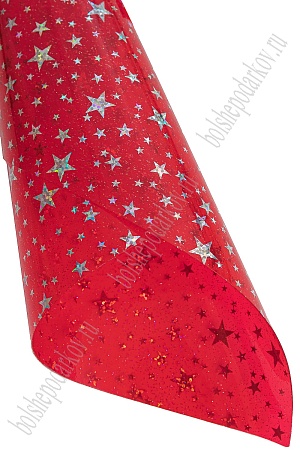 Пленка ПВХ &quot;Звездочки&quot; А4 (5 листов) SF-6052, красный №6