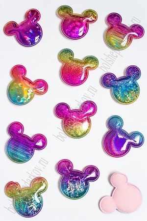 Патч голографик &quot;Мультик&quot; 5,5*6 см (30 шт) SF-2974, ассорти