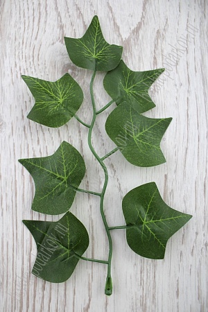 Листик плюща 7 шт (50 шт) SF-2114, темно-зеленый