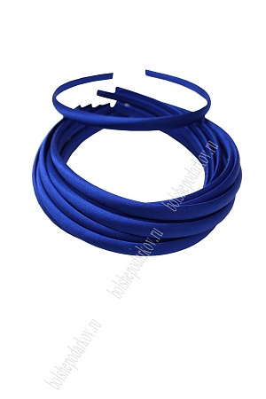 Ободки 1 см, пластик. с атласной тканью (20 шт) SF-1465, синий №25