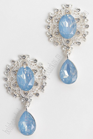 Серединка ювелирная с подвеской (2 шт) SF-7022, голубой А17