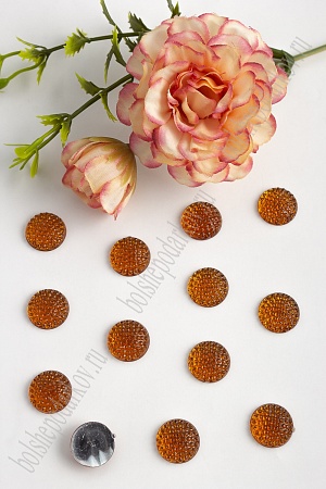 Стразы круглые 14 мм (100 шт) SF-1606, медный