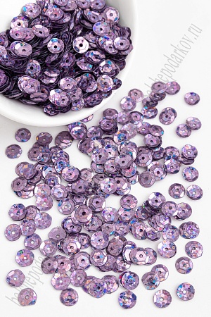Пайетки круглые 6,5 мм*50 гр. (SF-1146) сиреневый №А73