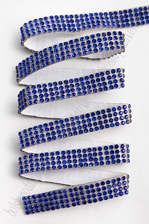 Стразовая лента самоклеящаяся 1 см*5 м (SF-7023) синий №22