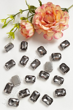 Стразы пришивные 14 мм &quot;Прямоугольник&quot; (20 шт) SF-3703, графитовый №2