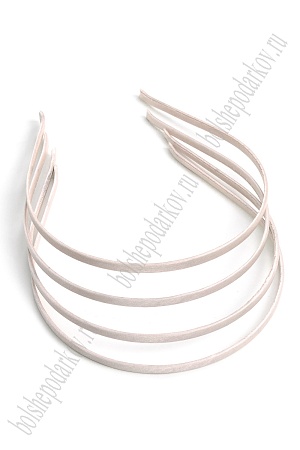 Ободки атласные 0,5 см, металл (20 шт) SF-1464, светло-розовый №5