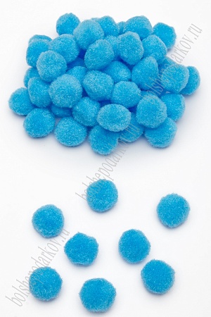 Помпоны 25 мм (100 шт) SF-1166, голубой