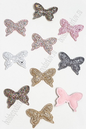 Патч 3D с блестками &quot;Бабочка&quot; 4*3 см (50 шт) SF-3162, ассорти