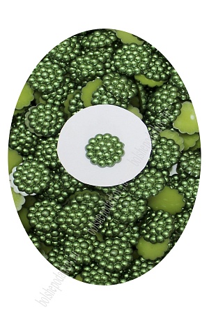 Полубусины декоративные &quot;Серединки&quot; 20 мм, SF-429 (50 гр) зеленый