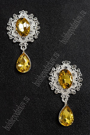 Серединка ювелирная с подвеской (2 шт) SF-4482, серебро/золото №7