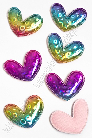 Патч голографик &quot;Сердце&quot; 4,5*5,5 см (10 шт) SF-2974, №9