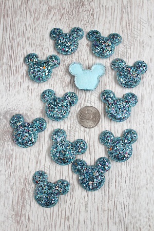 Патч 3D, россыпь пайеток &quot;Мультик&quot; 4*3,8 см (20 шт) SF-1534, голубой