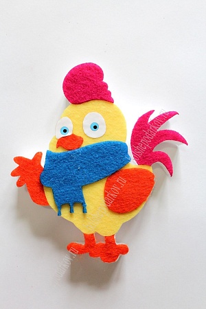 Пенопластовая фигура &quot;Петушок в шарфе&quot; высота  15 см