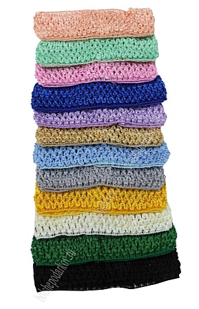 Повязка-резинка на голову 4 см (12 шт) SF-464, ассорти