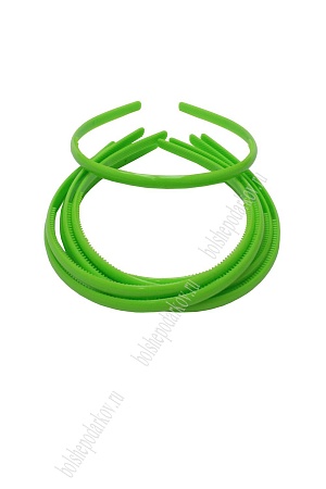Ободки для волос 0,8 см пластиковые (20 шт) SF-452, салатовый