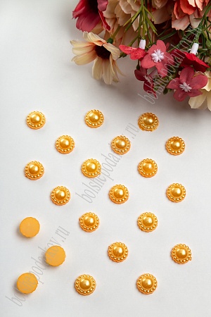 Полубусины &quot;Цветочек&quot; 12 мм, SF-430/SF-1462 (50 гр) светло-оранжевый №81