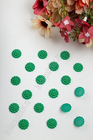 Полубусины декоративные &quot;Серединки&quot; 12 мм*400 гр (SF-427) зеленый №135