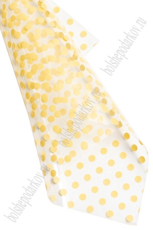 Пленка ПВХ с рисунком &quot;Горошек&quot; А4 (5 листов) SF-7231, желтый №2