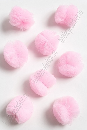 Помпоны из фатина 3,5 см (20 шт) SF-4261, розовый