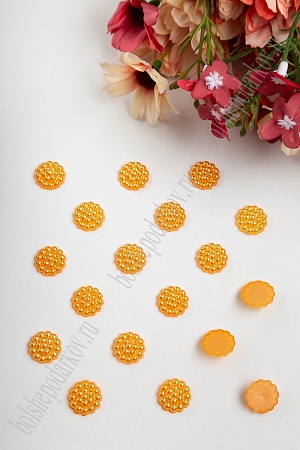 Полубусины декоративные &quot;Серединки&quot; 12 мм*400 гр (SF-427) светло-оранжевый №81