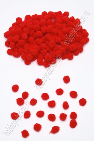 Помпоны 10 мм (200 шт) SF-1163, красный