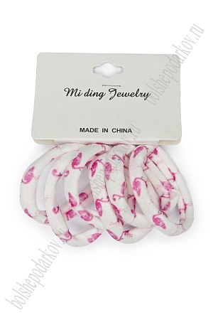 Резинки для волос с рисунком 4 см (6 шт) SF-7506, №10
