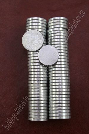 Магниты неодимовые 15*2 мм (10 шт) SF-1056