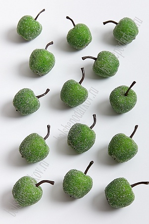 Муляж декоративный яблоко засахаренное темно-зеленое (50 шт) SF-1215