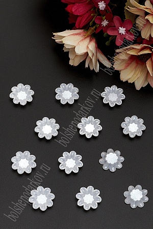 Полубусины декоративные серединки &quot;Цветок&quot; 18 мм*400 гр (SF-1434) белый №129