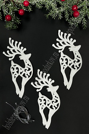 Новогодние украшения &quot;Олени&quot; 5*14 см (3 шт) SF-6127